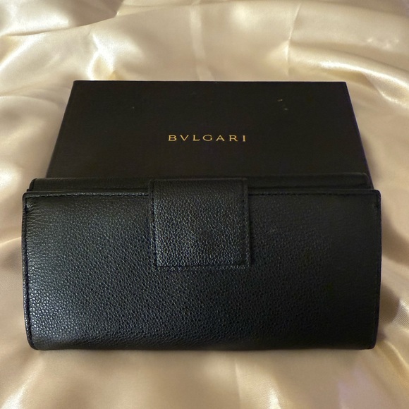 Bvlgari Leather Logo Clip Double Hook Wallet Black authentic preloved. - Picture 4 of 13